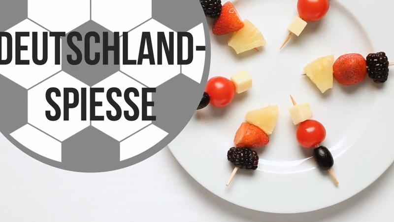 Super Snacks zur WM Schwarz-rot-goldene Spieße