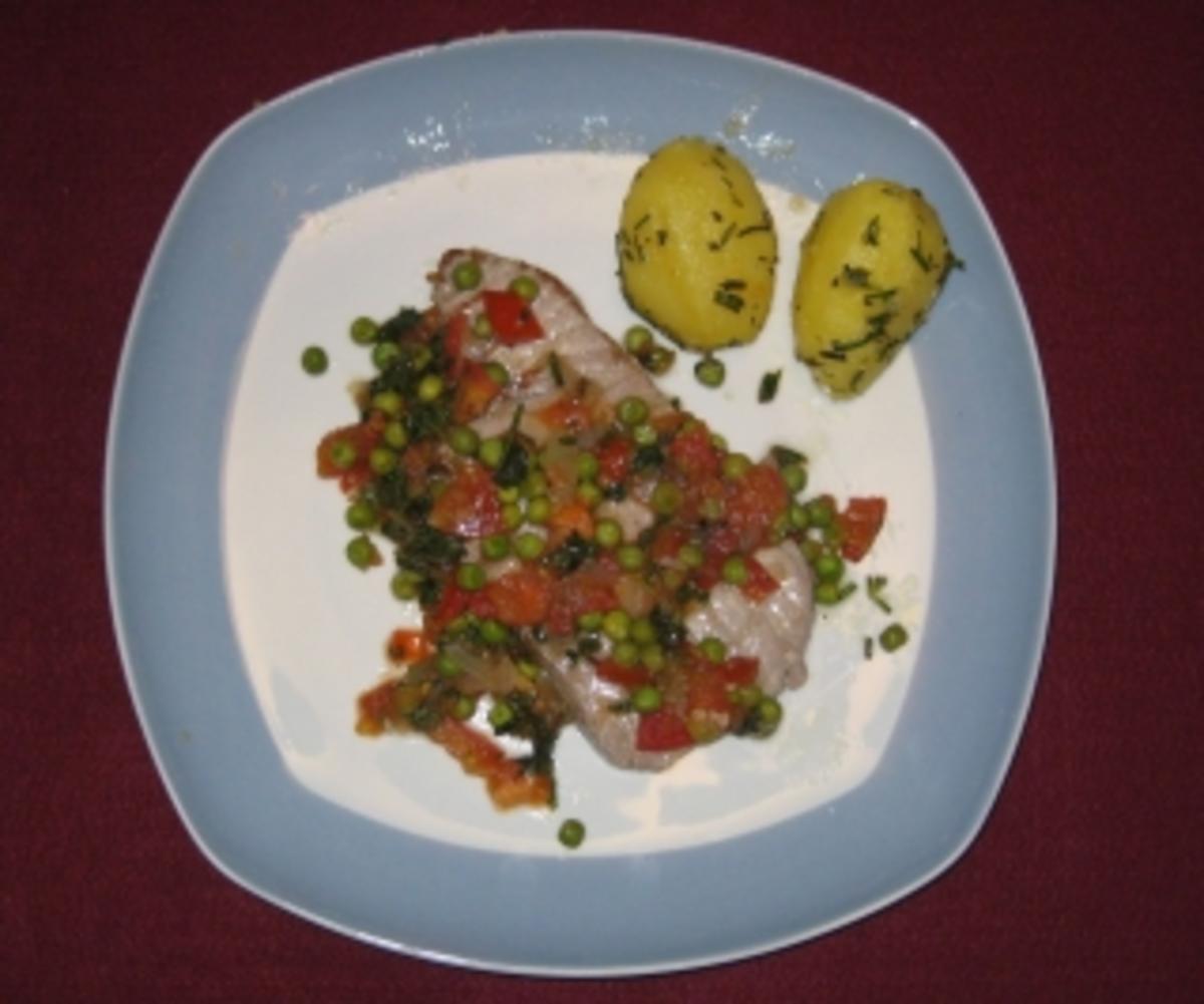 Tunfischsteak mit Erbsen-Minz-Salsa - Rezept