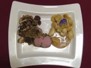 Gekräutertes Kalbsfilet auf Waldpilzragout mit getrüffelten Gnocchi - Rezept