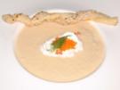 Forellenrahmsuppe mit Sesamstange - Rezept