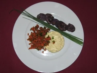 Rezept: Senfmousse mit Lachstatar Senfmousse mit Lachstatar - Rezept