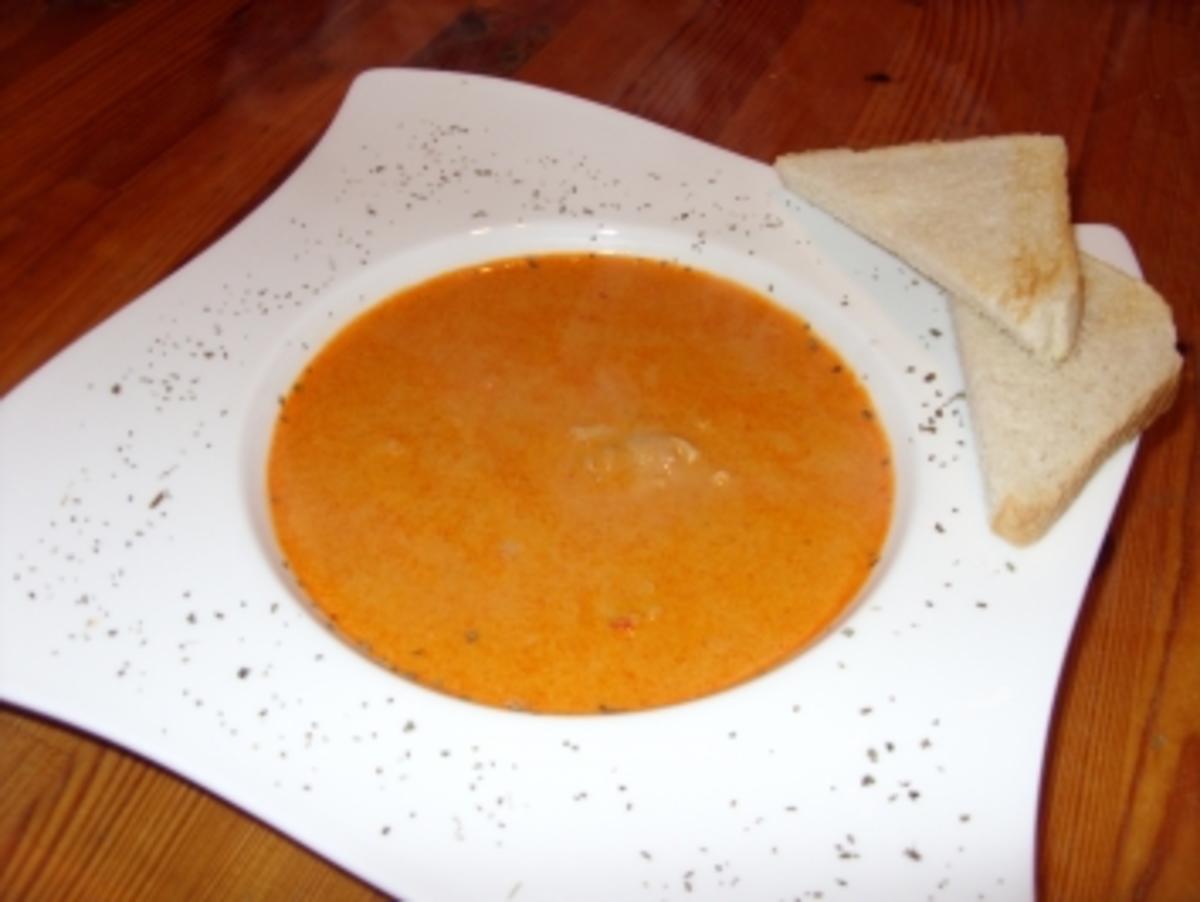 Bilder für Hummersuppe mit Garnelen - Rezept