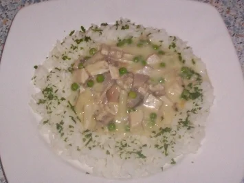 Hühnerfrikasseé in Zitronensauce - Rezept