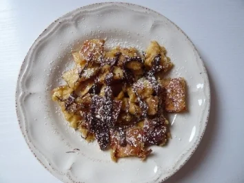 Apfel - Schmarren mit Nutella - Rezept