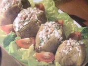 Rezept: Gebackene Kartoffeln in der Schale mit Schinken und Kรคse Gebackene Kartoffeln in der Schale mit Schinken und Kรคse - Rezept