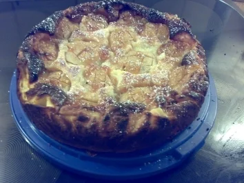 Käsekuchen mit Äpfeln - Rezept