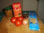 Rezept: Spagetti mit Pilzen und roten Linsen-Tomatensoรe Spagetti mit Pilzen und roten Linsen-Tomatensoรe - Rezept