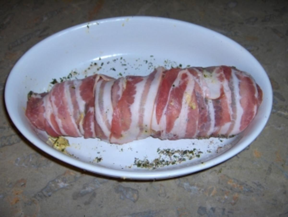 Schweinefilet mit Kräuter-Senfkruste - Rezept - Bild Nr. 3