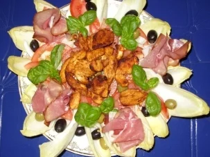 Rezept: Hühnchensalat mit Schinken Hühnchensalat mit Schinken - Rezept