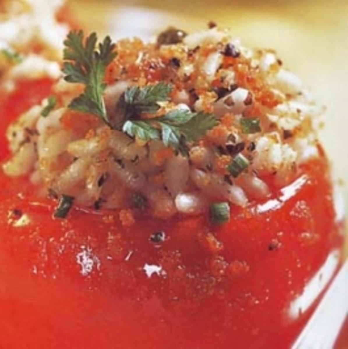 antipasti gefullte tomaten mit reis - Rezept