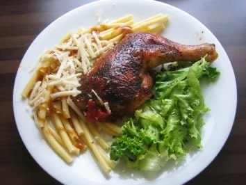 Rezept: Gekräuterte Hähnchenschenkel Gekräuterte Hähnchenschenkel - Rezept