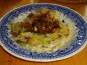 Nudeln mit Lauchgemüse - Rezept