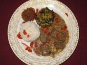Lammcurry mit Dal, Reis und Nan - Rezept