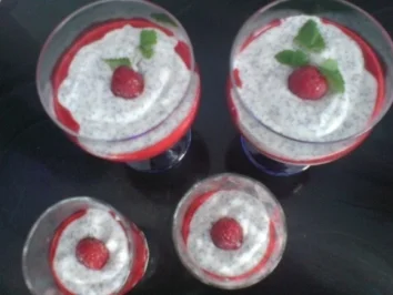 Geschichtete Quark-Mohnspeise - Rezept