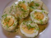 Sahniges Eier-Ragout mit Schnittlauch - Rezept