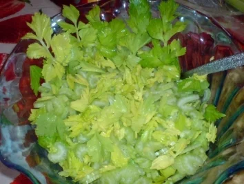 Apfelsalat mit Staudensellerie - Rezept