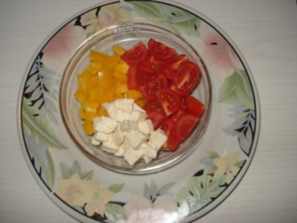 Paprika – Tomaten – Mozzarella Salat - Rezept