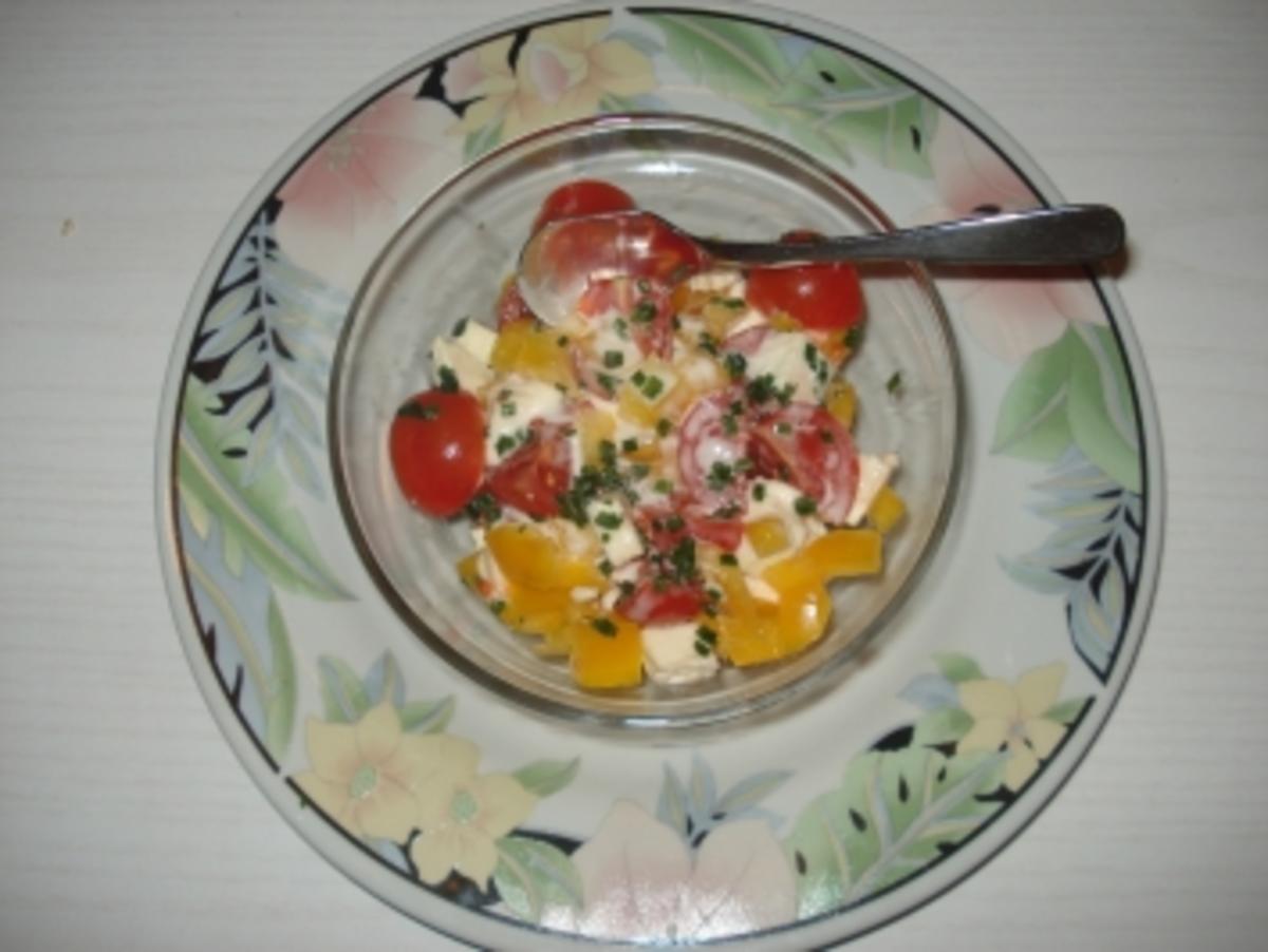 Paprika – Tomaten – Mozzarella Salat - Rezept - Bild Nr. 2