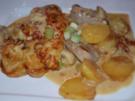 Gratiniertes Zwiebel-Kartoffel-Filet - Rezept