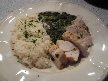 Hähnchen in Zitronen-Spinat- Soße - Rezept