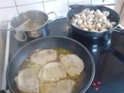 Rezept: Champignon-Ragout mit Reis und Minutensteaks Champignon-Ragout mit Reis und Minutensteaks - Rezept