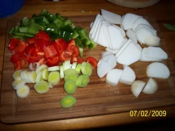 Schichteintopf aus dem Römertopf - Rezept