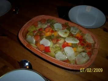 Schichteintopf aus dem Römertopf - Rezept