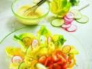 Gemischter Salat mit Senf-Sahne-Sauce - Rezept