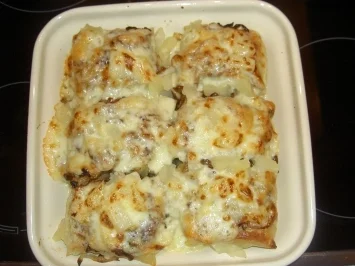 Überbackene Maultaschen mit Ananas - Rezept