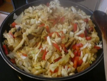 Rezept: Würziges Chinakohl-Pfännchen Würziges Chinakohl-Pfännchen - Rezept