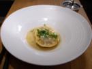 Pelmeni mit Creme fraiche und zerlassener Butter - Rezept