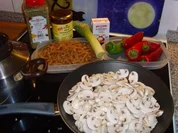 Rezept: Sahnechampignons mit Paprika-Lauch .. Sahnechampignons mit Paprika-Lauch .. - Rezept