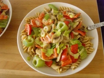 Sahnechampignons mit Paprika-Lauch .. - Rezept