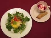 Blumenkohl-Parmesanflan, Rotes Rübensüppchen und Nuss-Strudel - Rezept