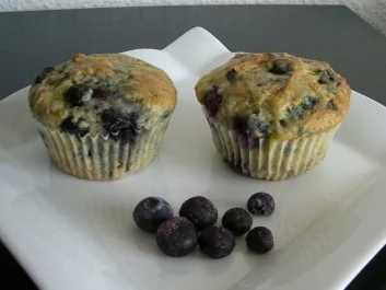 Rezept: Heidelbeer-Vanillepudding-Muffins Heidelbeer-Vanillepudding-Muffins - Rezept