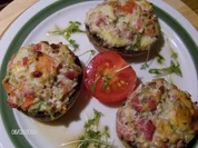 Champignon-Köpfe verschmelzen mit der Füllung - Rezept