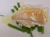 Geräucherter Schellfisch auf Wodkarisotto an Wachsbohnen - Rezept