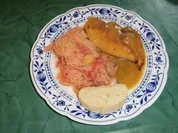 Hähnchenfilet mit Orangen,-Erdbeer,-Melonenkraut - Rezept