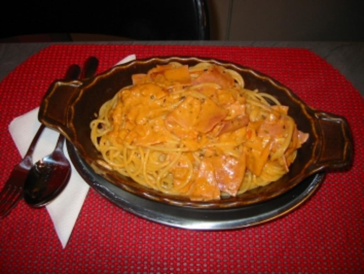 Spaghetti in Schinken- Sahnesoße - Rezept - Bild Nr. 2