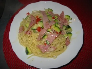 Spaghetti mit Zucchini - Rezept