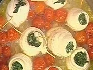 Rezept: Schollenrollen mit Zwiebeln und Spinat Schollenrollen mit Zwiebeln und Spinat - Rezept