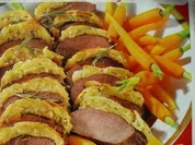 Fleisch-Gerichte :  Rehrücken  unter Mandel-Rosmarin-Kruste mit Madeira-Soße - Rezept