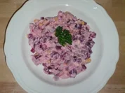 Rotebetesalat mit Hering. - Rezept