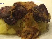 Himmel und Erde mit gebratener Blutwurst - Rezept