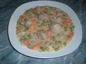 Gemüse :  Leipziger Allerlei mit Hack-Klößen - Rezept