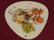 Geschmorte Rinderscheiben mit gepfefferten Erdbeeren - Rezept