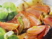 Fleisch - Gerichte : Entenbrust mit Schalottengemüse - Rezept - Bild Nr. 2