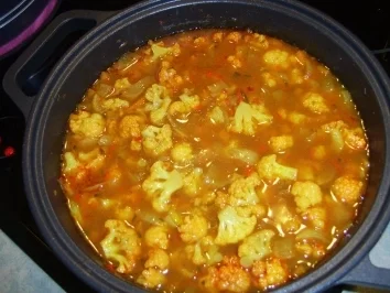 Bandnudeln mit Blumenkohlcurry - Rezept