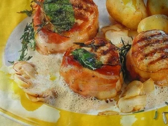 Fleisch - Gerichte : Schweine - Medaillons an Cognac-Rahmsoße - Rezept