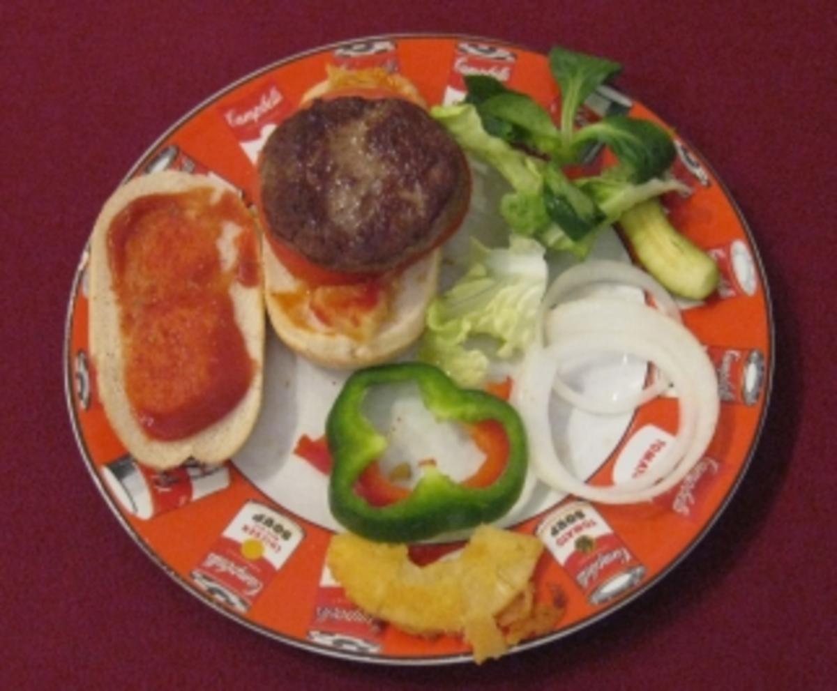 Bilder für DIY-Burger mit Dips und Vegetables - WARHOLesque-Pop Art zum Schlemmen - Rezept